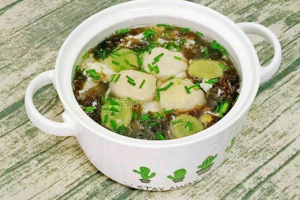 紫菜肉丸蛋花汤的做法图解12