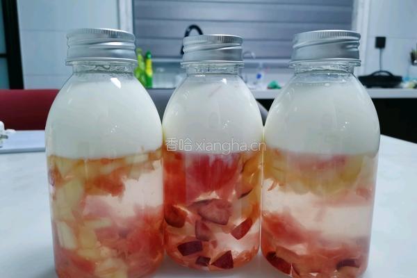 桃冻撞奶的做法图解6