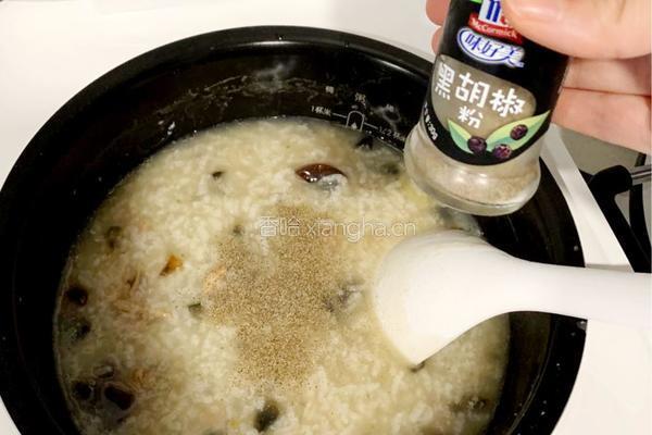 皮蛋瘦肉粥的做法图解8
