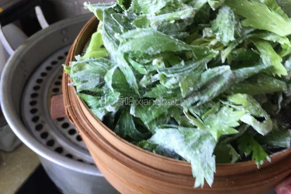 蒸芹菜叶的做法图解4
