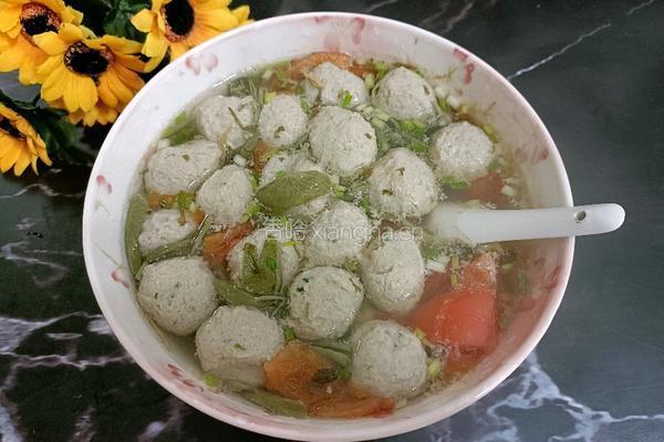 莲藕丸子莼菜汤的做法图解15