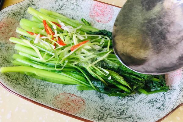 白灼菜心的做法图解8