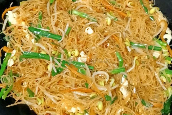 韭菜豆芽炒米粉的做法图解15