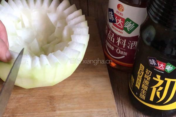 虾皮冬瓜盅的做法图解3