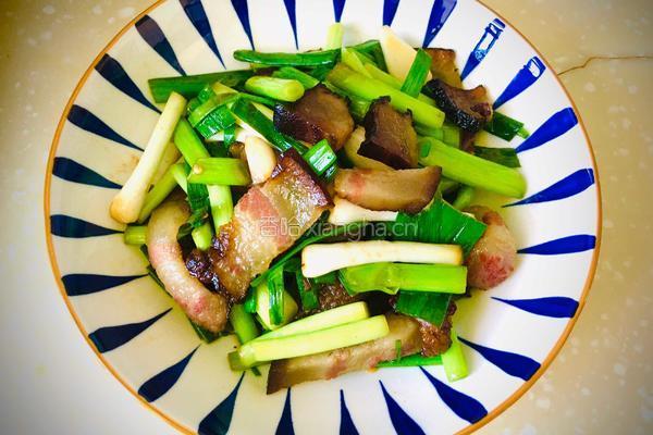 青蒜炒腊肉的做法图解8