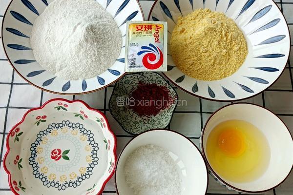 玉米面发糕（双色）的做法图解2