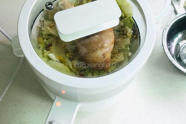 低脂金针菇蒸鸡腿的做法图解5