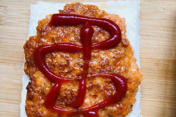 宝贝爱吃的虾饼三明治的做法图解6
