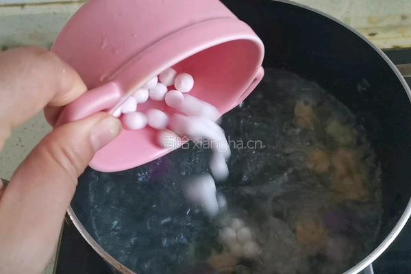 红糖酒酿芋圆的做法图解3