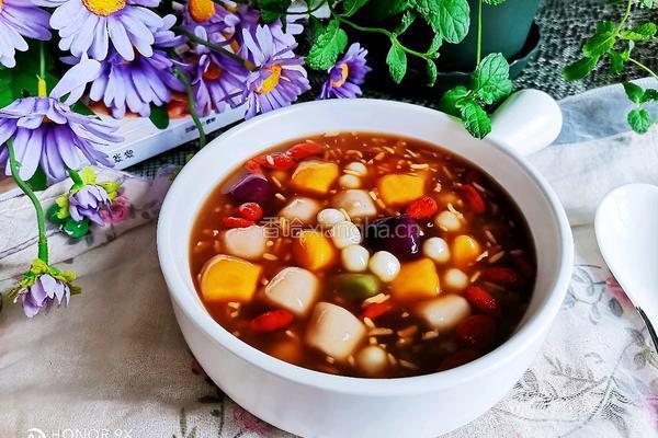 红糖酒酿芋圆的做法图解12