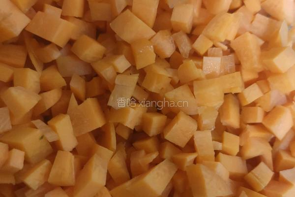 肉丁烧麦的做法图解1