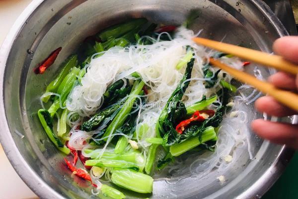 小白菜拌粉丝的做法图解8