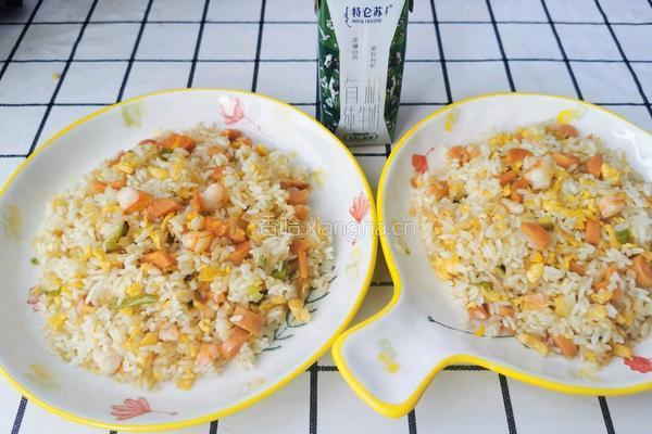 火腿虾仁蛋炒饭的做法图解9
