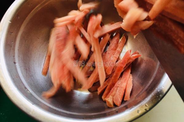 蒜苔过油肉的做法图解3