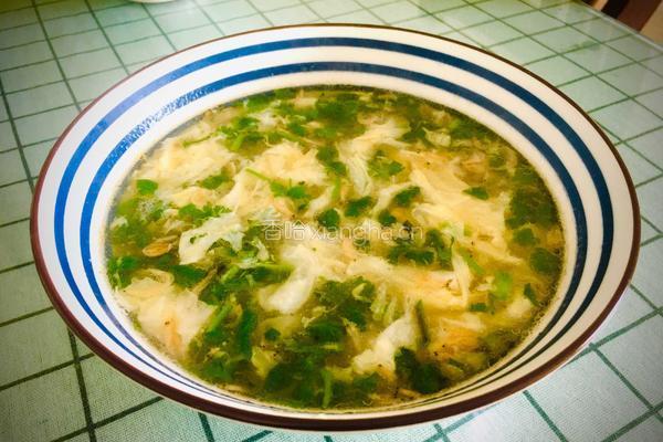 鸡蛋香菜冲汤的做法图解10