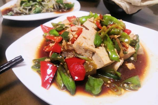 葱爆豆腐的做法图解8