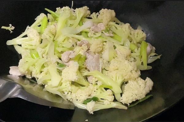 肉片炒花菜的做法图解6