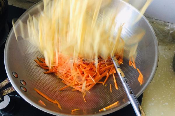 胡萝卜丝炒豆腐皮的做法图解7