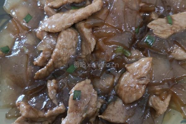 粉皮炒肉片