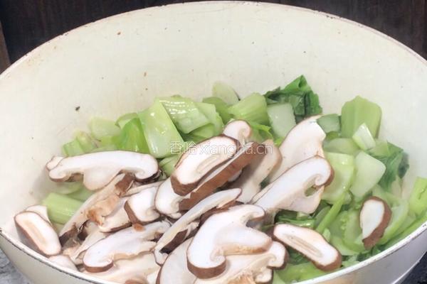 香菇炒小白菜的做法图解6