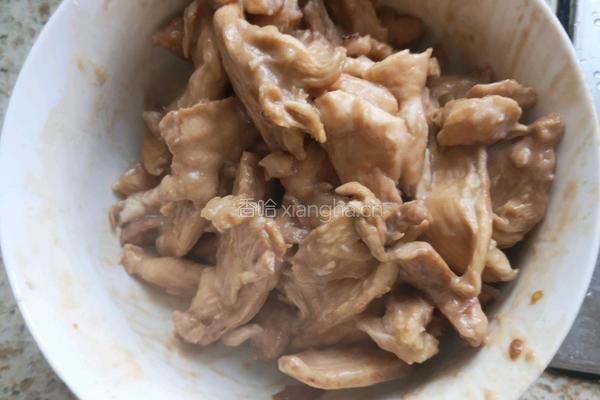 炒鸡脯肉的做法图解5
