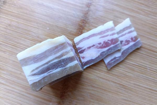 咸肉炒松花菜的做法图解4