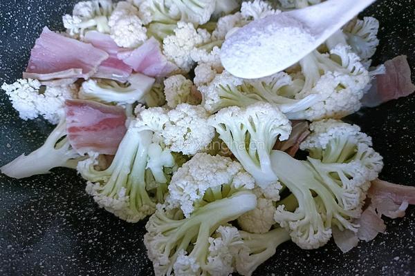 咸肉炒松花菜的做法图解9