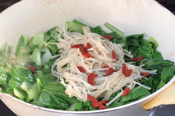 金针菇炒白菜的做法图解8