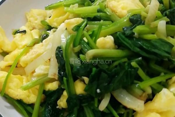 菠菜炒鸡蛋的做法图解12
