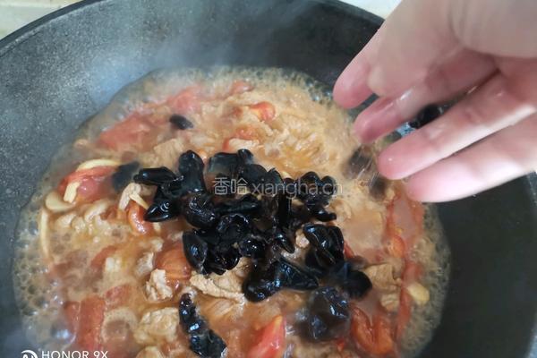 番茄菌菇炖猪肉的做法图解12