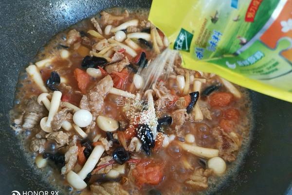 番茄菌菇炖猪肉的做法图解15