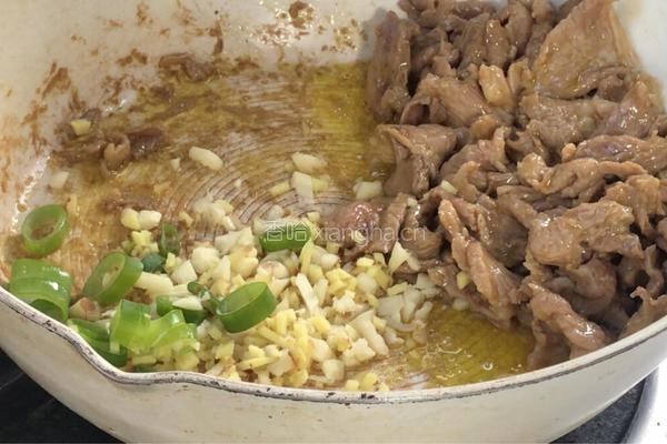 菜心梗炒肉的做法图解16