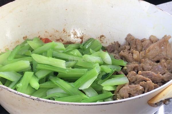 菜心梗炒肉的做法图解18