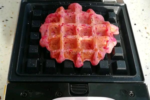 香蕉火龙果华夫饼的做法图解9