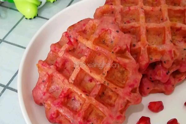 香蕉火龙果华夫饼的做法图解11