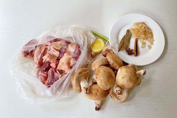 香菇烧鸭肉的做法图解1