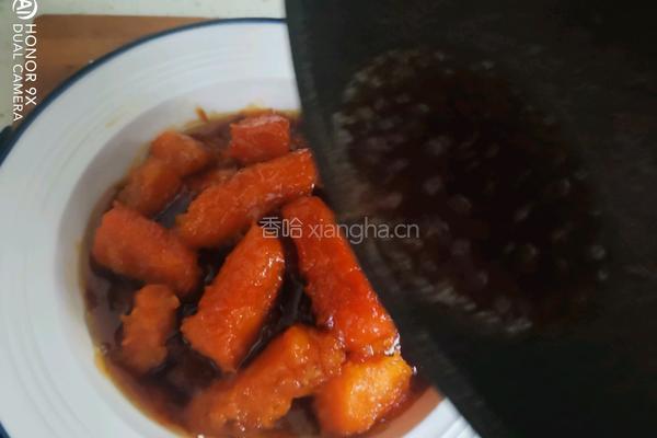 椰香拔丝南瓜的做法图解11