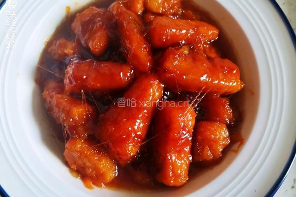 椰香拔丝南瓜的做法图解12