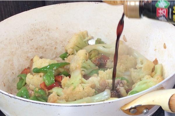 青椒炒花菜的做法图解9