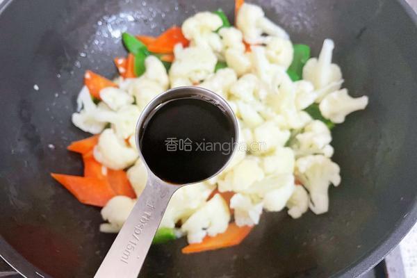 青椒炒花菜的做法图解9