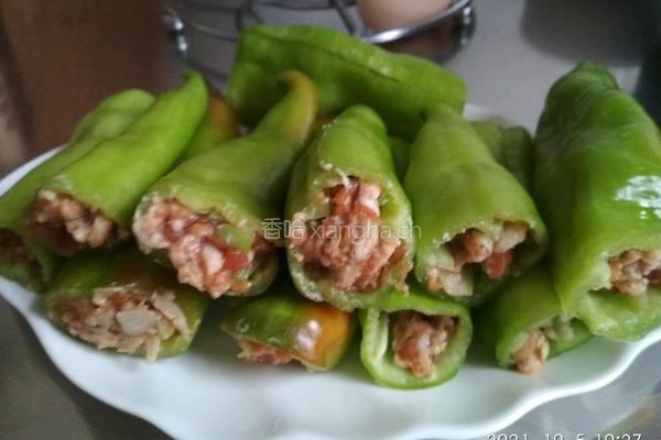 辣椒酿肉的做法图解5