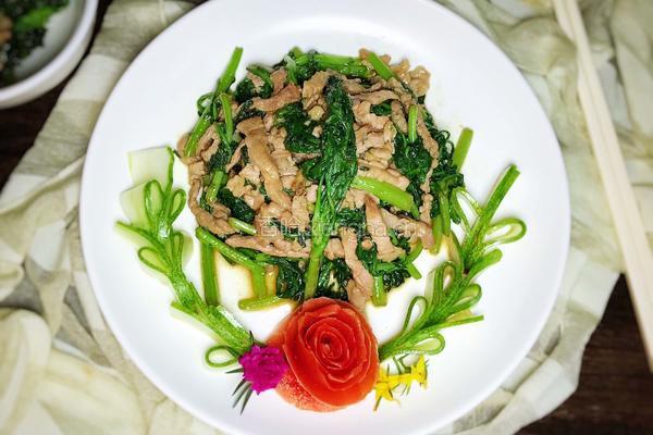 茼蒿炒肉丝的做法图解13