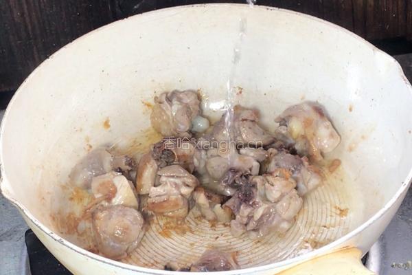 板栗焖鸡肉的做法图解7