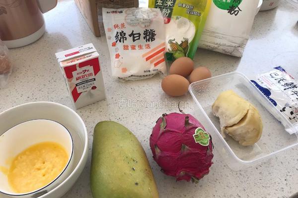 榴莲（榴芒）千层蛋糕的做法图解1