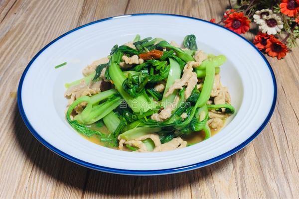 小白菜炒肉丝的做法图解11