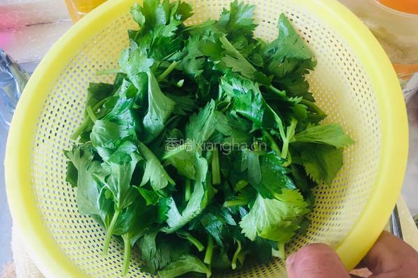 芹菜叶煎蛋的做法图解1