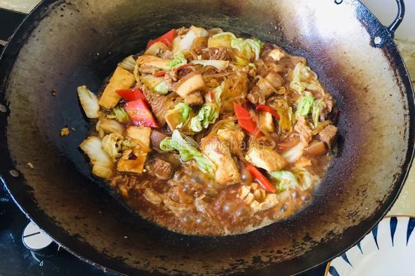 白菜粉条炖豆腐的做法图解10