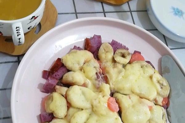 平底锅版馒头披萨的做法图解9