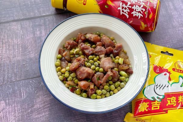 腊肠炒豌豆的做法图解9