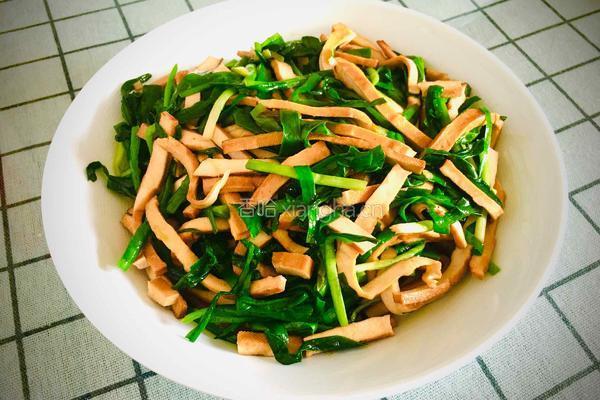 韭菜炒豆干的做法图解9